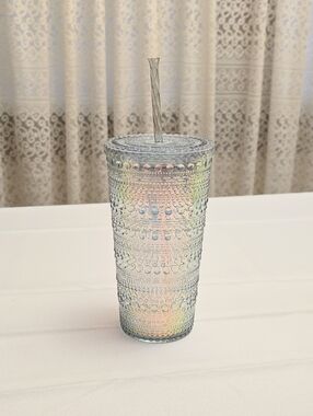 NEW Iridescent Opalescent Hobnail Style Double Wall Tumbler 23oz Zak Designs